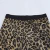 Kaslead New Arrival Women's Fashion Style Fashion Short Bronzing Leopard Print Elastic Waist Double Circle Short Skirt