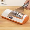 Электрическая точилка для ножей, перезаряжаемая, 2-ступенчатая, безопасная конструкция, точилка для ножниц для кухни, быстрая и эффективная заточка лезвий