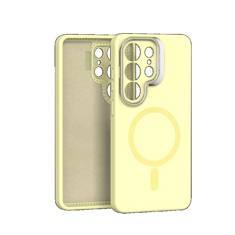Для Жидкого Силиконового Чехла Для Samsung Galaxy S26 S2 S24 S23 Ultra Edge Funda S2 Ultra Металлическая Защита Линзы Магнитная Крышка