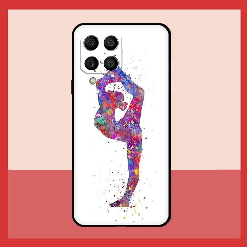 Акварельный Чехол с Рисунком Гимнастика Для Samsung Galaxy M56 M12 M06 M32 M52 M35 M55 M15 M11 M13 M14 M16 M36 M31 M53 M34 M54