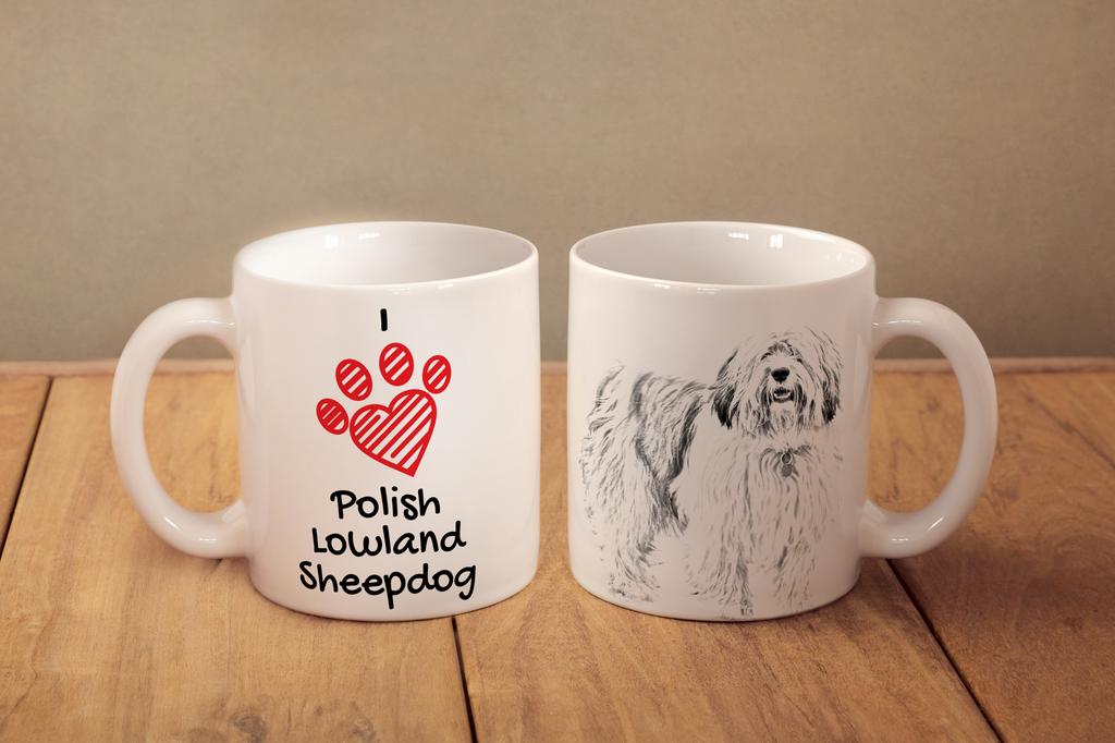 Polish Lowland Sheepdog, PON, Valee Sheepdog - cup with a dog, cute cup with graphics, a gift with your photo from the Art-Dog brand