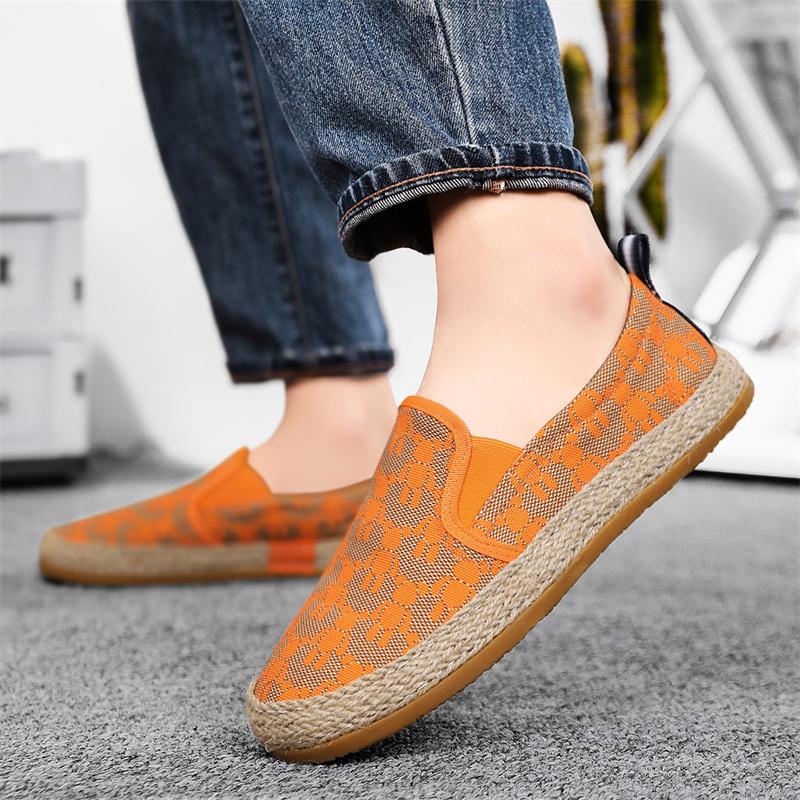 Hot Sale Summer Men's Loafers Breathable Casual Shoes Men Flats Slip On Canvas Shoes Men Espadrilles Comfortable Driving Shoes