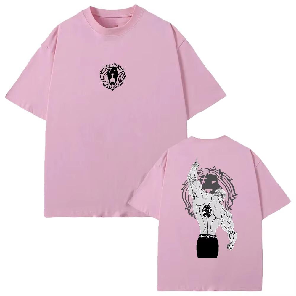 2026 Summer Hot Sale Anime The Seven Deadly Sins Escanor Graphic T Shirt Unisex Unisex Cotton Unisexga Oversized Tee Hip Hop Streetwear