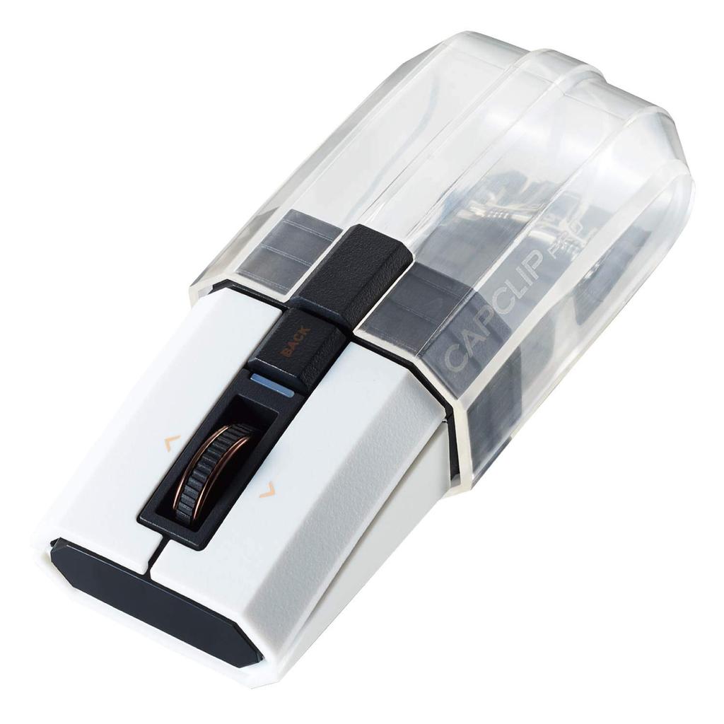 ELECOM CapClip Pro Bluetooth Mouse (Compatible with iOS and iPadOS), Rechargeable, Quiet, Tilt Wheel (Horizontal Scrolling), Presentation Mode,