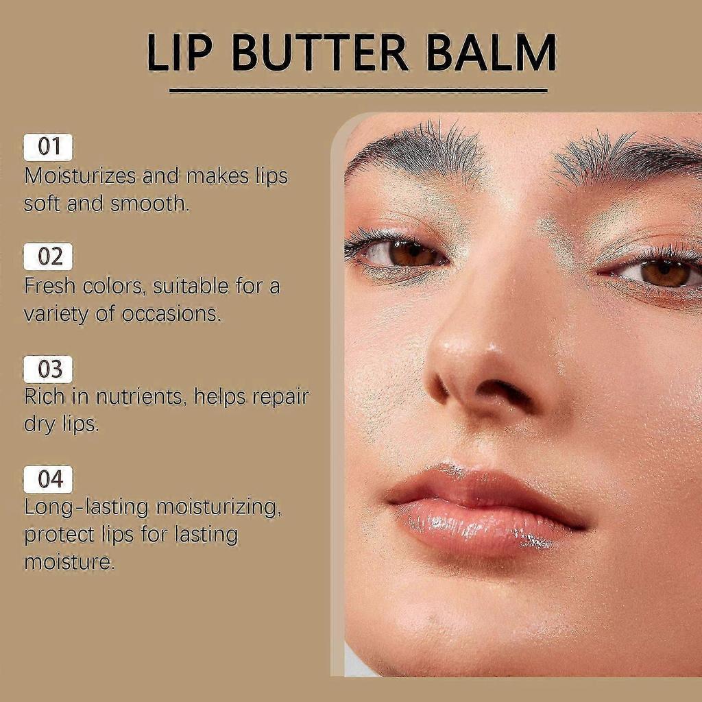 Hydrating Reddish-Brown Lip Balm with Shea Butter & Vitamin E Long-Lasting Moisturizer, Nourishing Color, Repairing Lip Care for Soft, Healthy Lips,