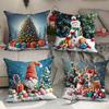 New Christmas Pillowcases for Living Room Polyester Printed Decorative Pillowcases Christmas Pillowcases
