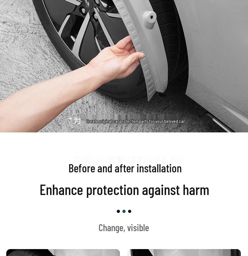 Ideal L6-L9 Fender Rear Wheel Liner, Original Car Color, No-Drill Modification Supplies