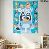 Bingo Friends Tapestry Fun Vibrant Decor Tapestry Wallmounted Background Cloth Work Of Art Home Decor Background Wall Hanging Cloth