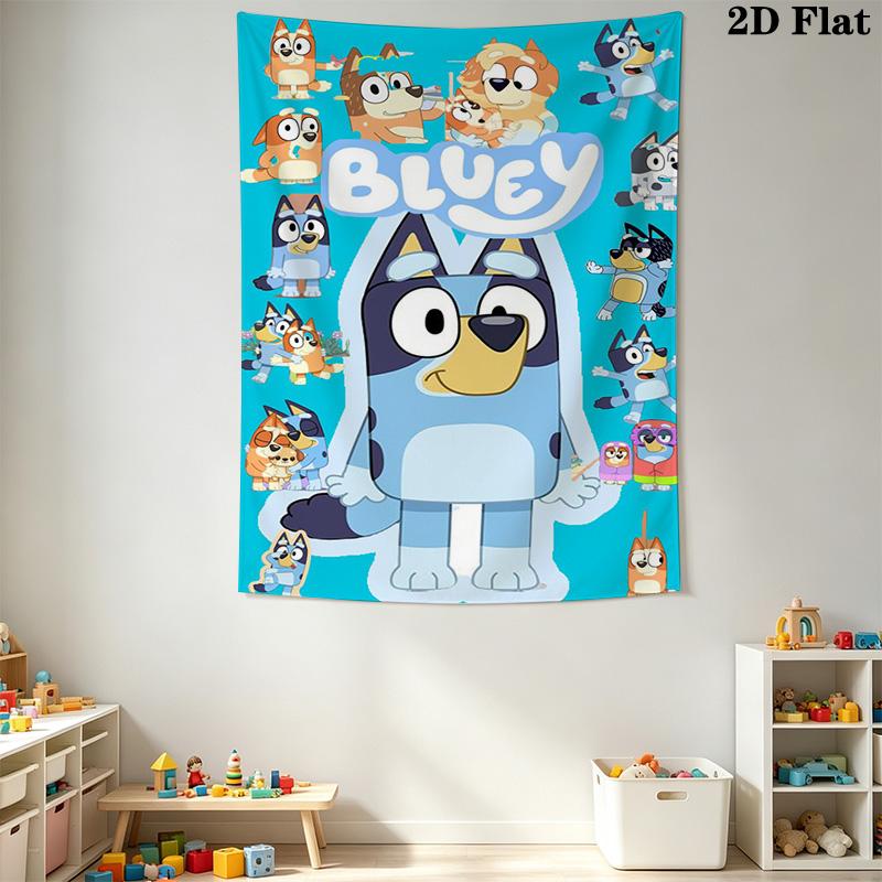 Bingo Friends Tapestry Fun Vibrant Decor Tapestry Wallmounted Background Cloth Work Of Art Home Decor Background Wall Hanging Cloth