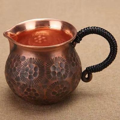 Винтажная мини-кружка для кофе из меди, Туристическая кружка для воды, Ручная работа, Текстура молотка, Ручка, Стаканчики для сока, Для домашнего использования, Питьевая, 200 мл, Кружка для чая