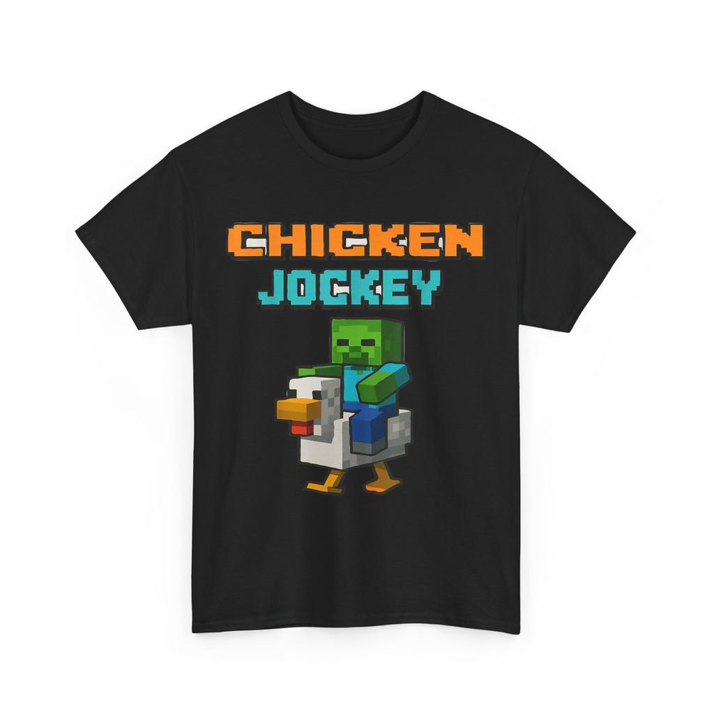 HOT Chicken Jockey T-T-Shirt, Zombie Pixel Art Zombie Gamer Funny T-Shirt