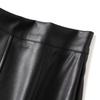 Women's Fashion Casual Solid Color High Waist Thin PU Leather Half-body Skirt