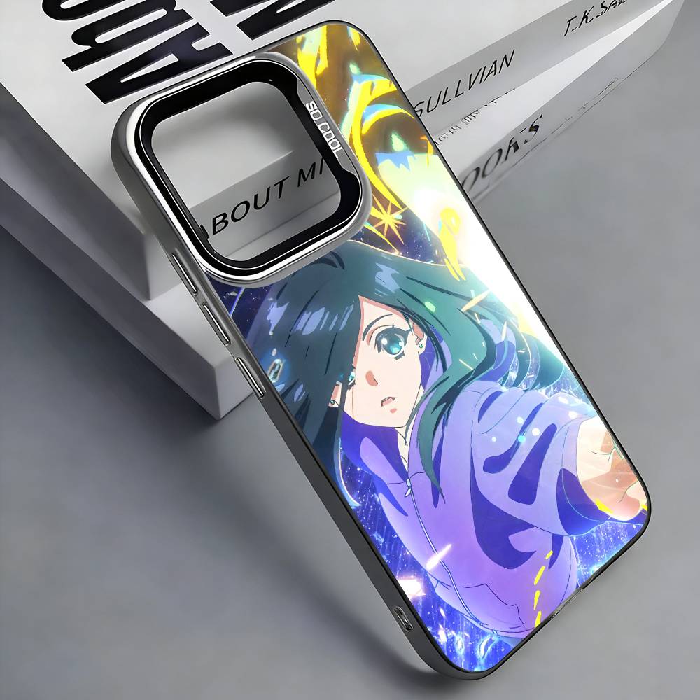 Аниме Z-Zenshu Чехол для телефона для iPhone 17,16,15,14,13,12,11 Plus,Pro Max,Цветной серебряный чехол для телефона