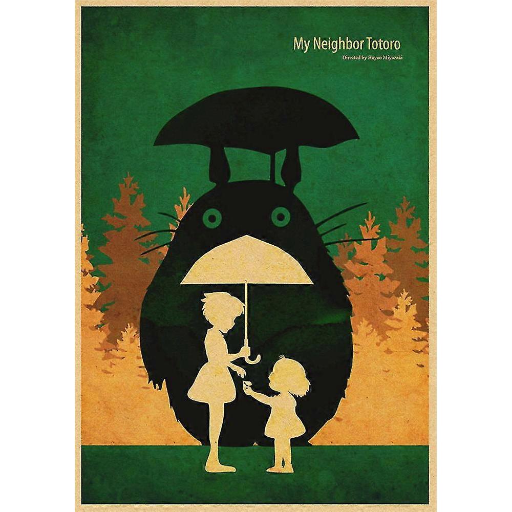 Vintage Retro Paper Anime Poster - Tonari No Totoro Miyazaki - Wall Decor - Vintage Home Decor - Kids Room Decoration
