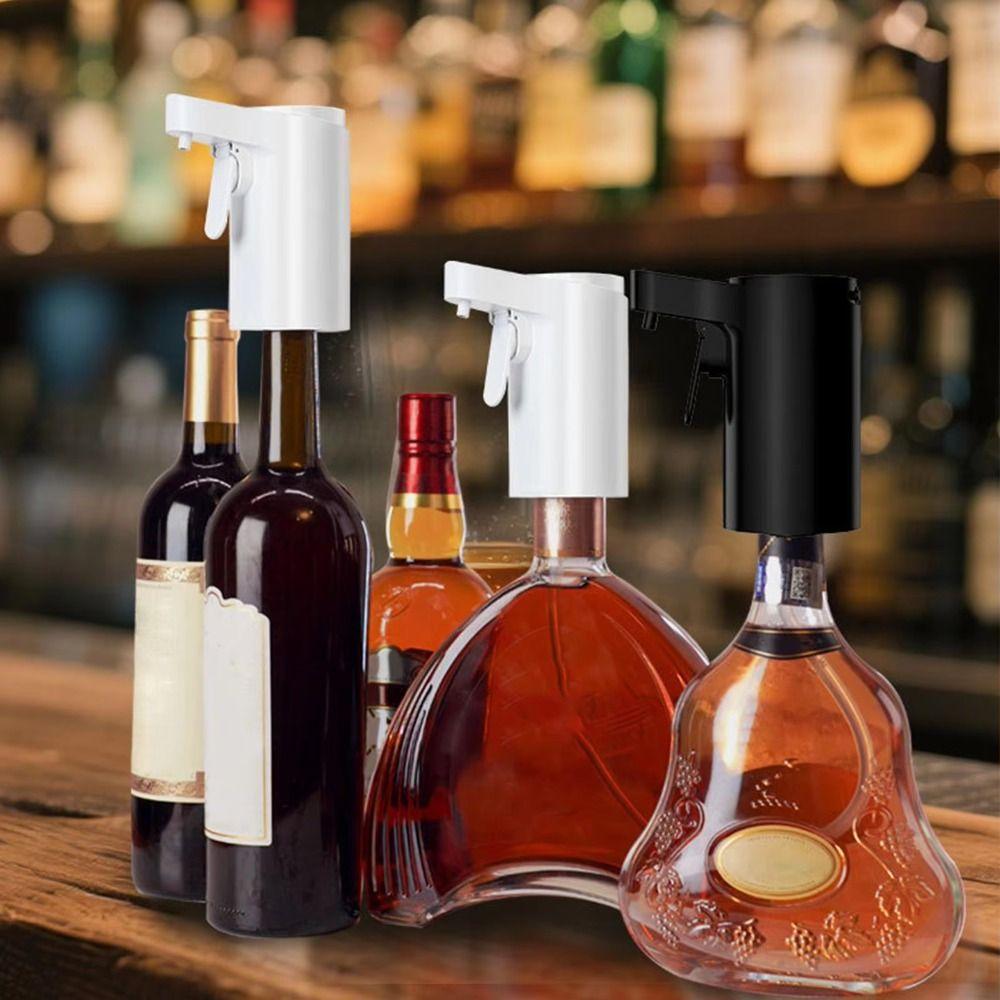 Adjustable Flow Electric Liquor Pump Built-in Rechargeable Battery Beverage Pourer Party Scene