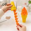 Telescopic Ice Cream Toy Cone Fidget Toy Novelty Spiral Swords Sensory Stress Anxiety Relief Gadgets for Anxiety Portable Decompression Play