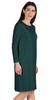 Inkmeso Knee Length Plain Dress Long Sleeve Boat Neck Tshirt Dress For Women