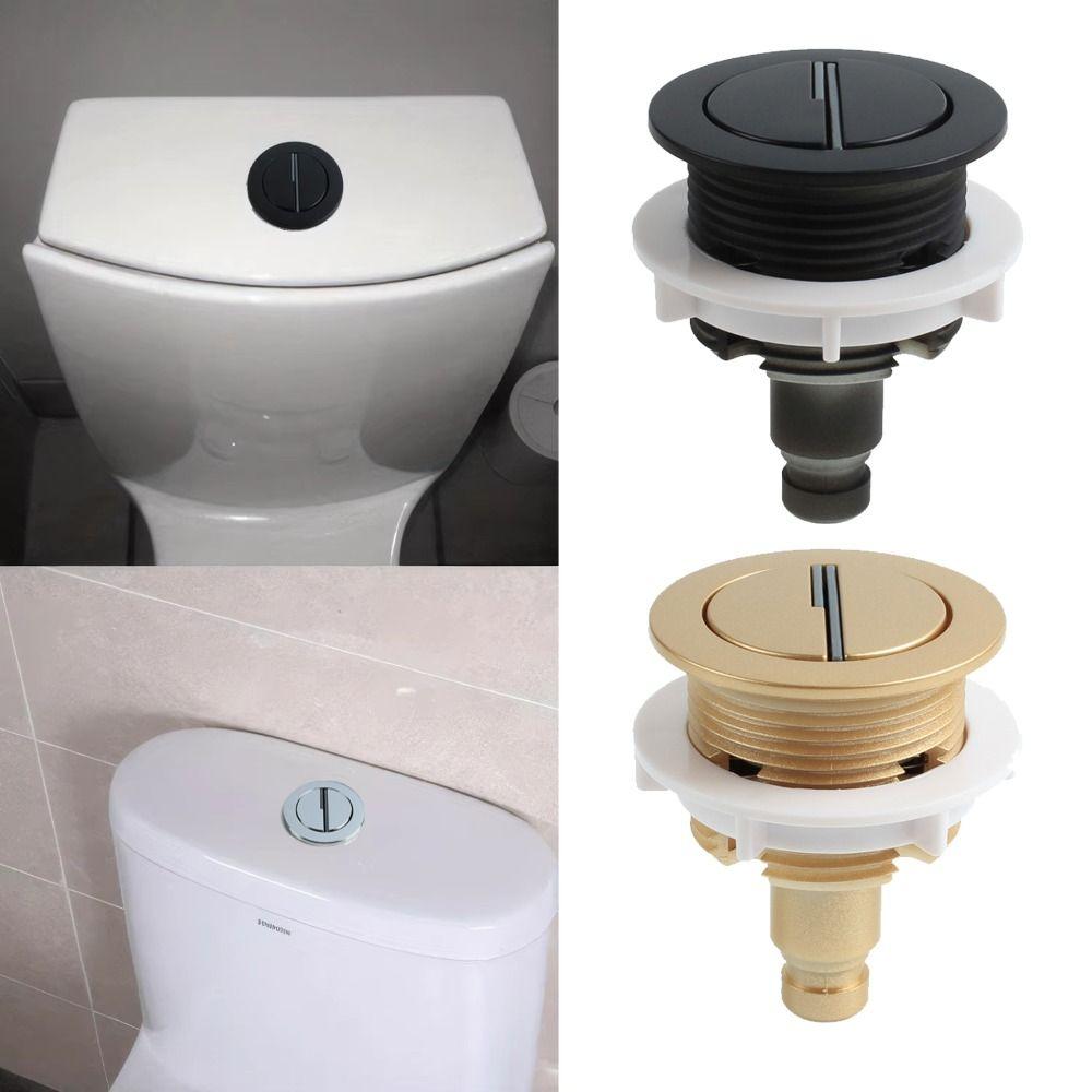 Round Shape Toilet  Push Button Chrome Plating Water Tank Push Button  Fits 38mm Cover Hole