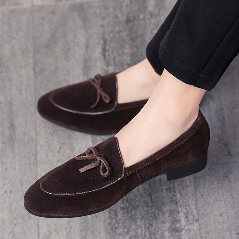 Модные мужские кожаные лоферы Нескользящие удобные туфли для ходьбы Классические мокасины для вождения Мужские слипоны Повседневная обувь Роскошный бренд Балетки