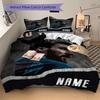 Custom Name World Champion Bedding 3 Piece Set HD Print Duvet Cover Pillowcases for Teens Adult Bedroom Decoration