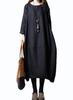 Yino Long 8 New Long Plus Loose Travel Women's Dress, Colors, Sleeve, Tunic/Maxi Length, Sizes, Fit, Linen, Slimming, Stylish,