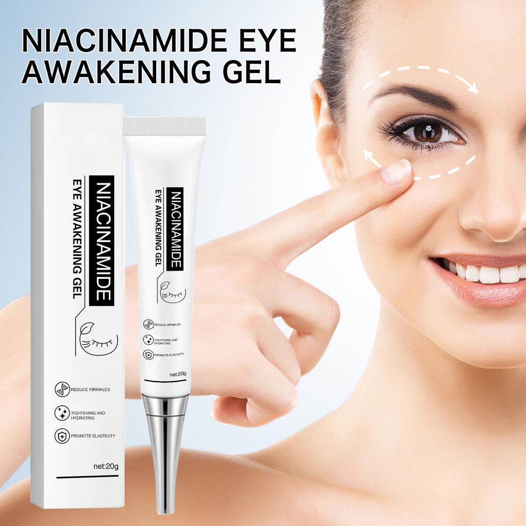 Niacinamide Firming Eye Gel Peptide Multi Effect Eye Gel Aging Wrinkle Removal Dark Circle Removal Eye Bag Removal Nourishing Eye Skin Care20g/0.70OZ