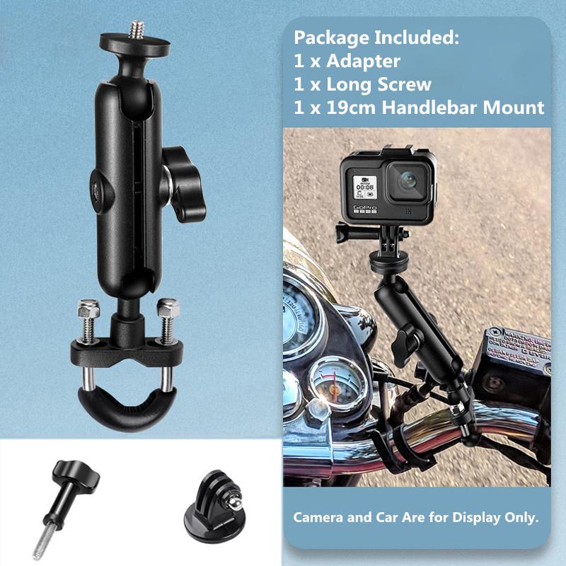 Motorcycle Bicycle Camera Holder Handlebar Mirror Mount Bike Bracket for GoPro 13 12 11 9 Insta360 X5 X4 Action Camera Accessory