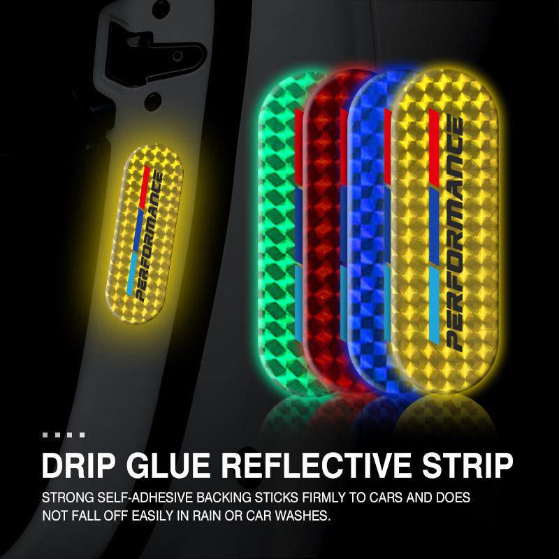 Car Reflective Warning Stickers Night Visibility Protective Strip For BMW 1 3 4 5 6 7 Series M X1 X3 Performance Alpina G20 F20 A222