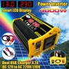 4000W Peak Car Inverter 12V 220V Solar Power Inverter LCD Display DC 12/24V To AC 110/220V Modified Sine Wave Converter Inverter