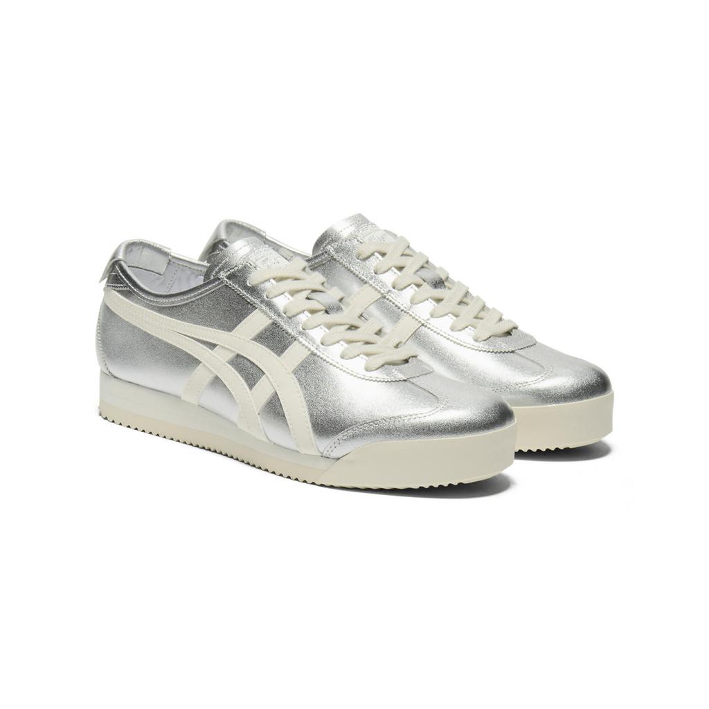 ONITSUKA TIGER Mexico 66 PF Кожаные Ретро Серебристый Поддержка Низкие Повседневные Кроссовки Унисекс кроссовки 1183C632-020