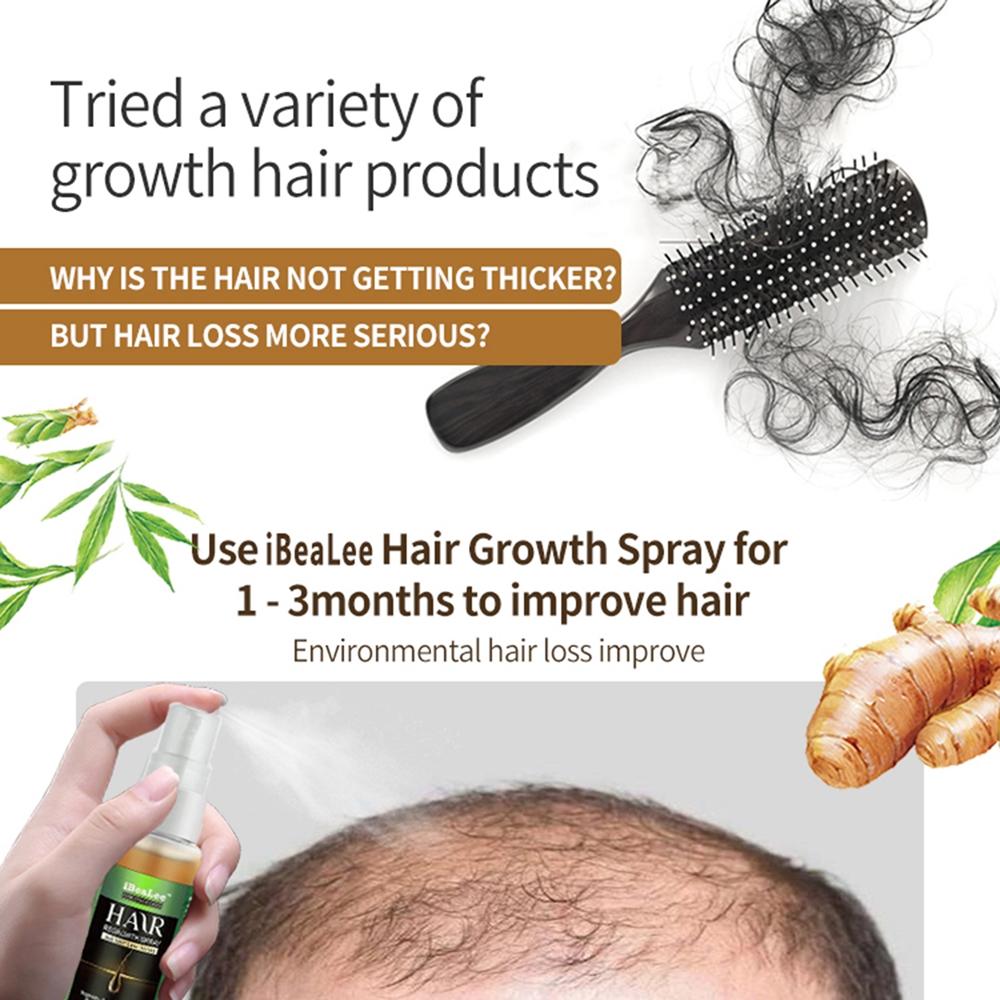 Спрей с эфирным маслом имбиря для роста волос для мужчин и женщин - 0,7 жидких унций