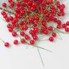 100 шт. Рождественские Искусственные Красные Ягоды Падуба Цветы DIY Рождественское Украшение Фрукты Ягоды Декор для Вечеринки Рождественские Венки