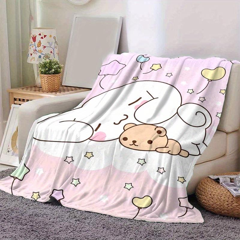 1pc, Sanrio Cozy Home Decor: Flannel Throw Blanket for Bedroom, Living Room, Travel, Camping, Car, Beach, Office Naps, Perfect Gift with Adorable Bear