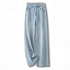 Women's Summer 2024 High-Waist Retro Slim Straight-Leg Wide Jeans