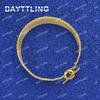 Luxury 925 Sterling Silver 18K Gold 8 Inches Fine Braided Strap Bracelet For Women Fashion Charm Wedding Gift Jewelry