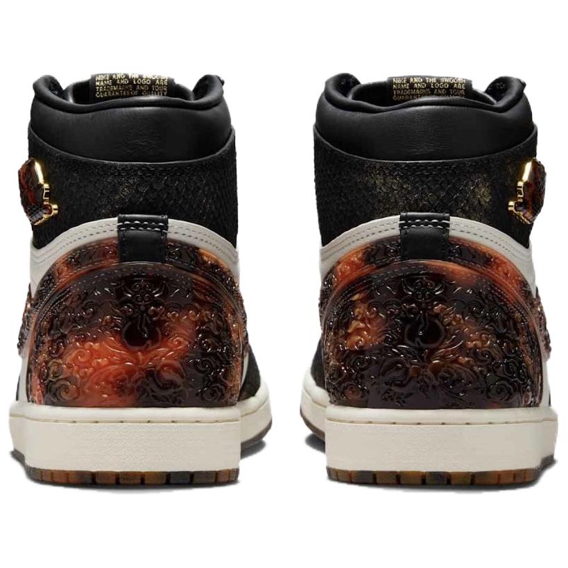 Мужские кроссовки Air Jordan 1 Retro High OG Год Змеи Черный Кремовый Разноцветный IB3165-091