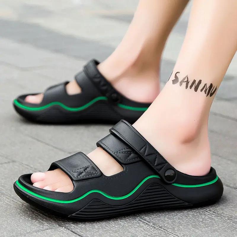 Fashion Drive Slippers for Men Outdoor Beach Flat Pvc Shoes Comfortable Summer Sale 2025 Style Trend Mascullino Clappers Y2k Sandals Man