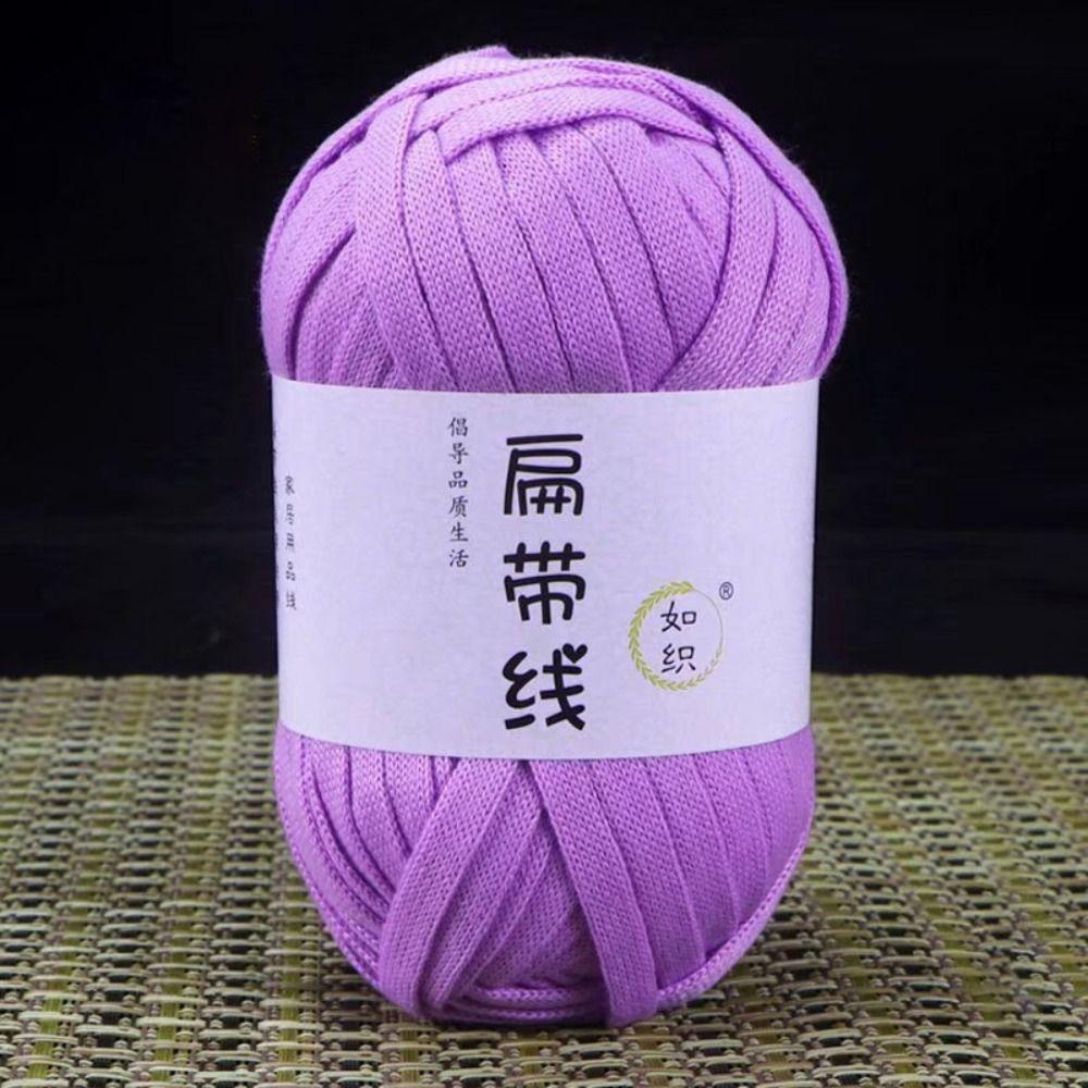 Elastic Knitting Yarn DIY Crochet Carpets Yarn Terylene Flat Thread T-Shirt Yarn  Sewing