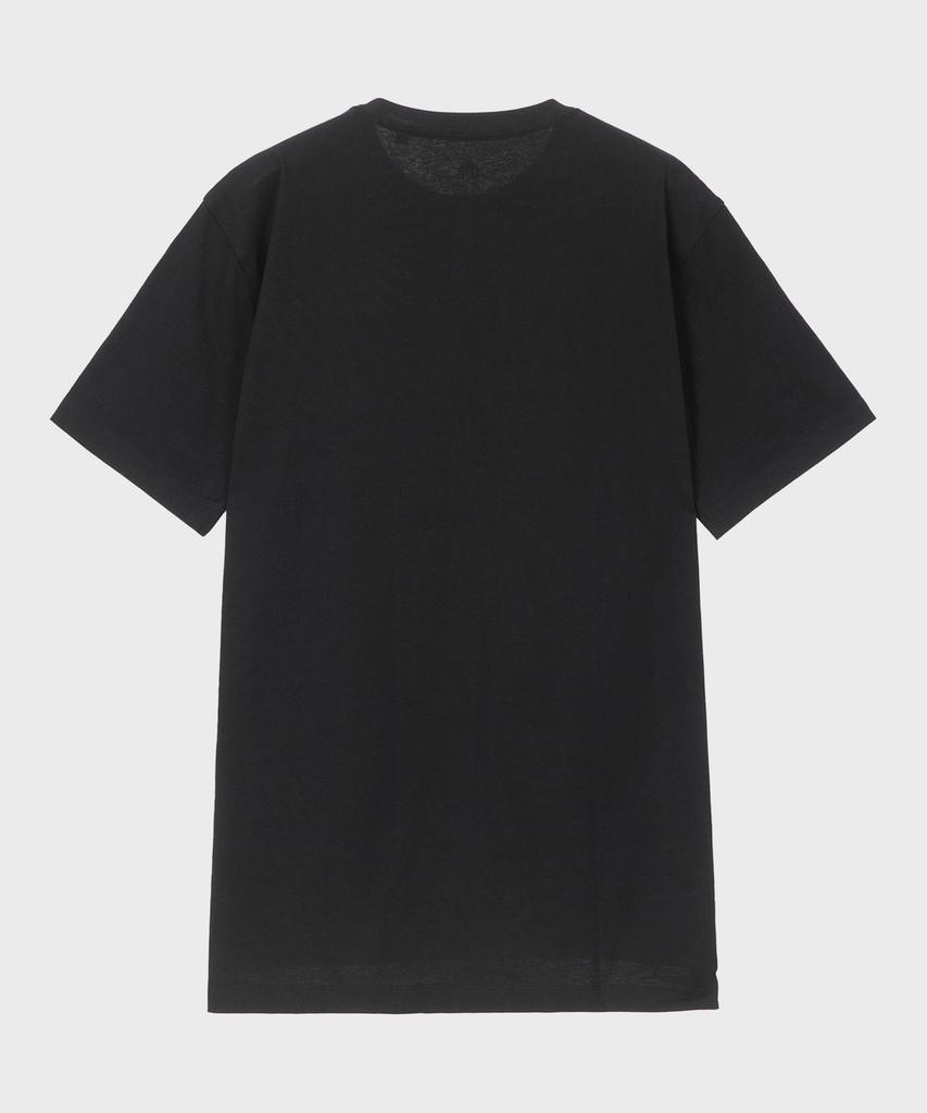 BASIC HOUSE Uni Layered Round Neck Short Sleeve Tee Long Length (+7Cm) Black Lats0106