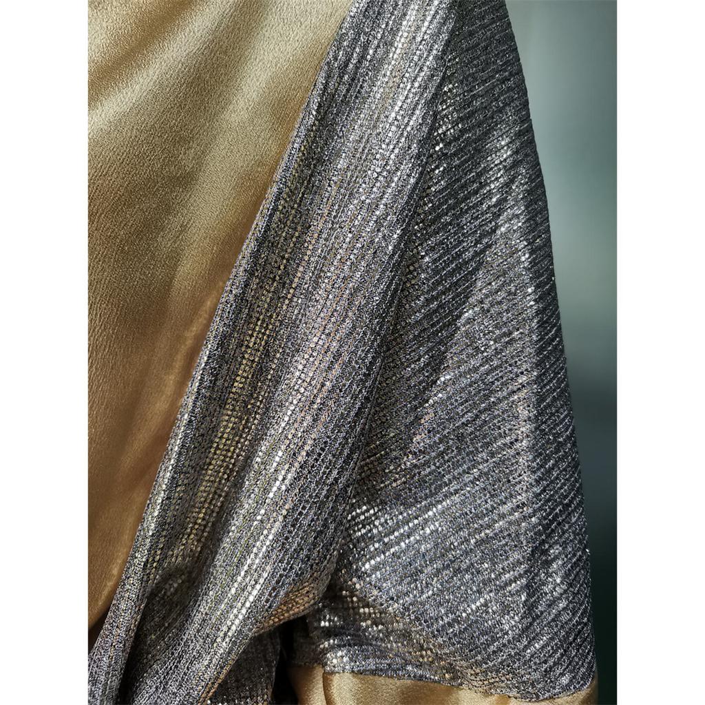 Cover Up Women Bohemian Maxi Long Kimono Tunic Cape Beach Dress Fashion Vintage Sequin Sleeve Cardigan Holiday Party Gold