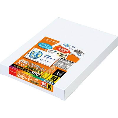 Kokuyo Inkjet Business Clear 100 карточек, вырубка, листы, KJ-VC115