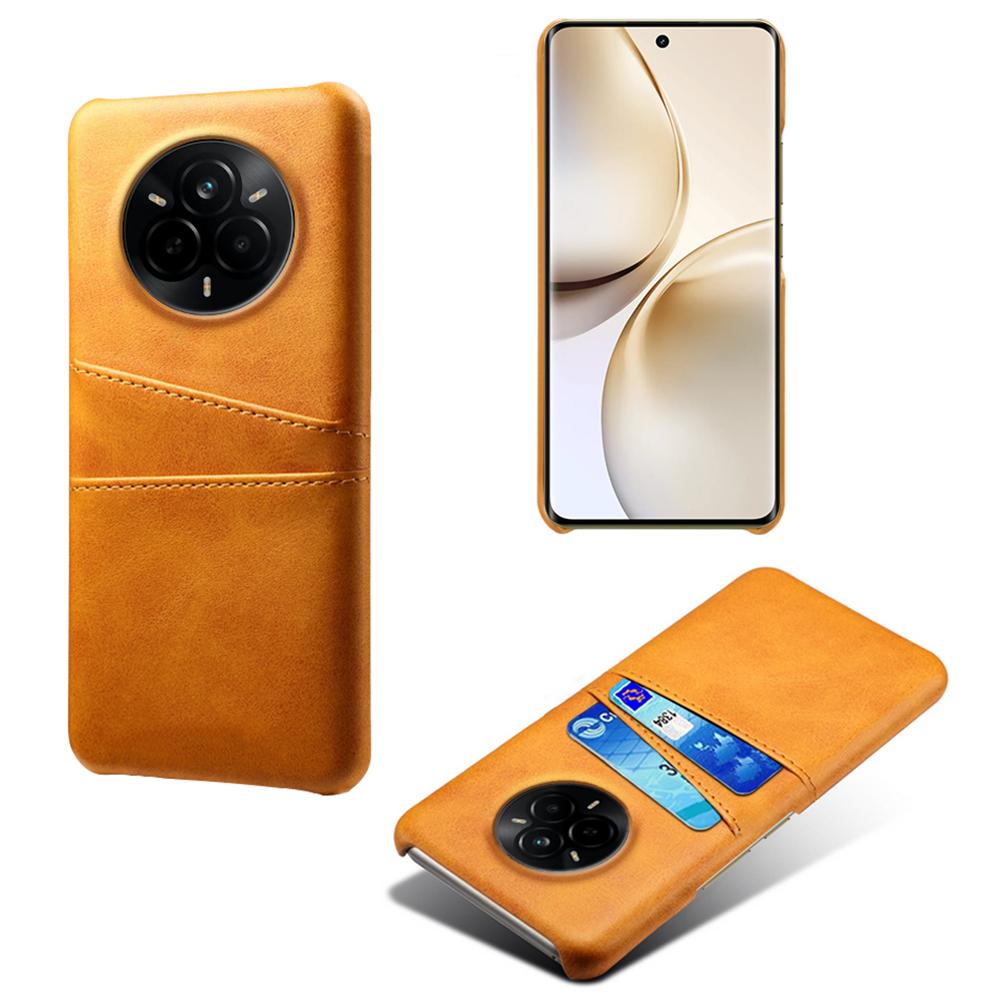 Чехол для Realme 14 Pro 5G с двумя слотами для карт, из ПУ-кожи + Жесткий ПК, Защитная крышка для телефона