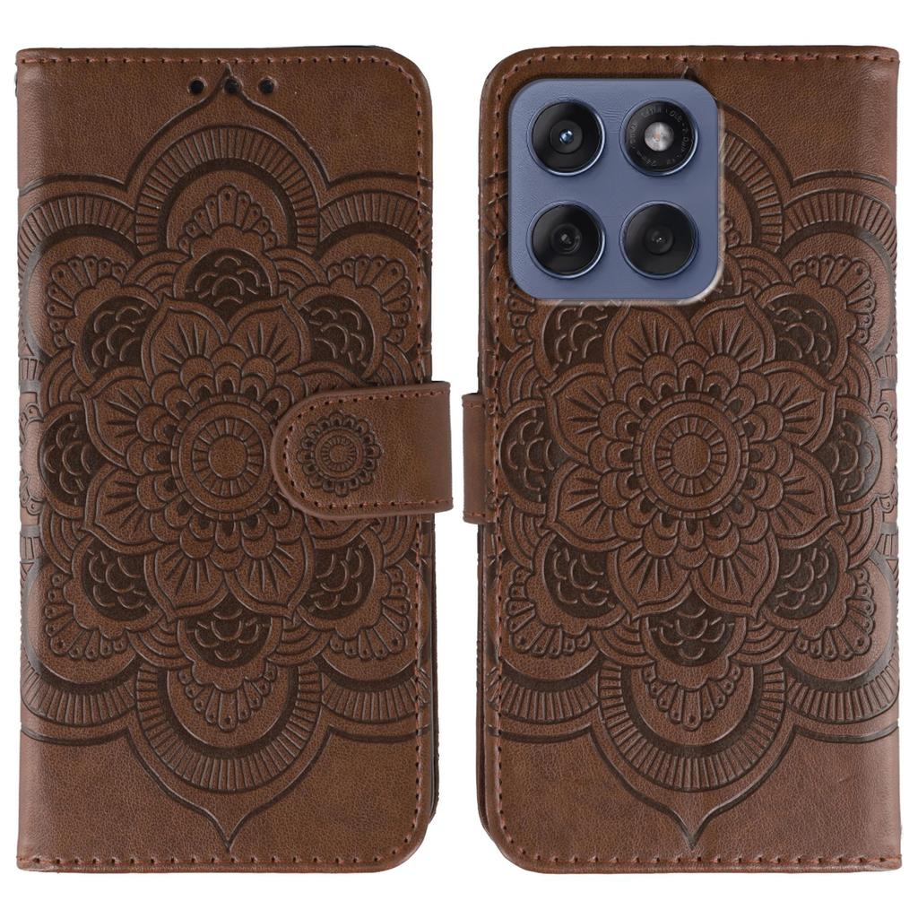 For Motorola Edge 60 Fusion 5G Case PU Leather Mandala Imprinted Design Wallet Phone Cover