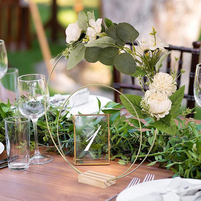 1PC Iron Hoops DIY Craft Metal Ring Black Wedding Wreath Handmade Iron Flower Rings Gold Party Decoration