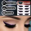 2 in  Self Adhesive Eyeliner Eyelash Stickers Glitter Shiny Waterproof Long Lasting Patch for Party Cosplay Makeup