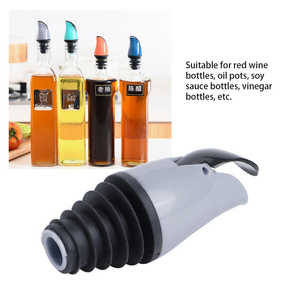 2 шт. Насадка-дозатор для бутылок с маслом, пробка для бутылок вина, соевого соуса, уксуса, кухонный аксессуар, серый