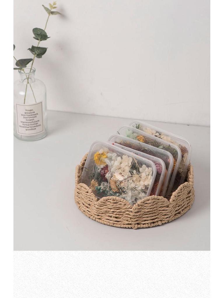 Modern Minimalist Hand-Woven Paper Rope Storage Basket - Desktop Organizer and Creative Home Decor