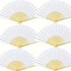 Vintage Style Paper Paddle Fans  - Elegant Foldable Handheld Fan for Wedding & Party Decor - Chic Cooling Accessory