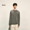 CROQUIS Men's 2025 Autumn Long Sleeve Round Neck Wool Knit Sweater