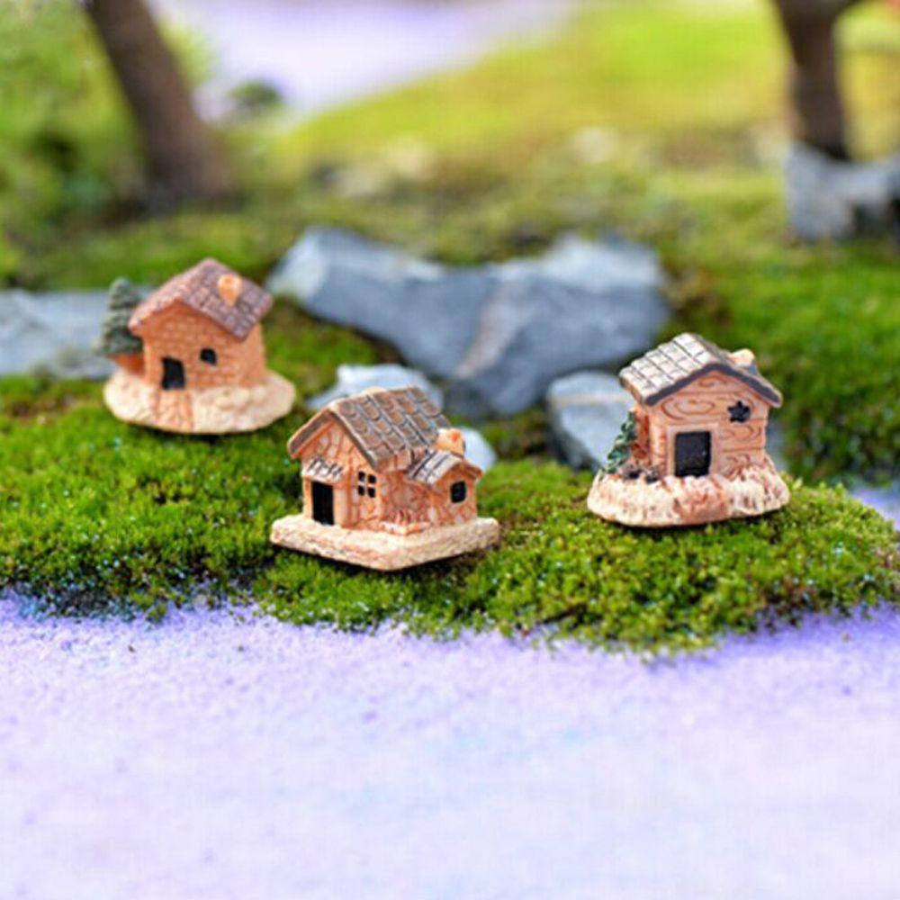 Decorations Home Decor Mini Small House Micro Landscape Figurines & Miniatures Moss Cottages